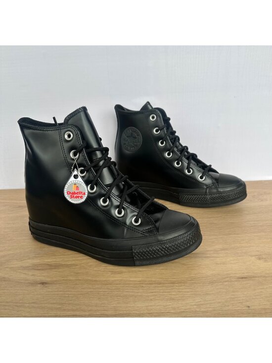 Converse Shoes - ✨Converse Chuck Taylor Wedge Platform Leather Sz 10.5 Womens Shoes Black A12827C